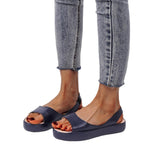 Sandals Women's New 2025 Summer Size Flat Bottom Low Heel Fish Mouth Fashion Thick-Soled Women's