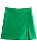2022 White Shorts Women High Waist Split Skirt Shorts Woman Fashion Summer Green Shorts Y2k Casual Short Pants