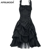 5XL Women Victorian Gothic Dress Vestidos Retro Lolita Palace Court Princess Halloween Punk Cosplay Long