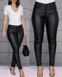 Zingj Autumn / Winter New Wish Burst Solid Color Casual Sexy Little Foot Pants Women's