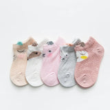 Pairs/lot 0 to 7 Years Spring Summer Thin Mesh Socks For Girls Boys Cute Animal Children's Thin Sock Baby Newborn Short