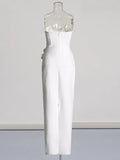 Spring 2025 New Three-Dimensional Rose Body To Close The Waist Open Fork Dress Famous Banquet Adult Evening
