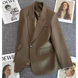 Zingj Suit Jacket Female 2024 Spring And Autumn New Small Figure A Button Fashion Trend Versatile Temperament
