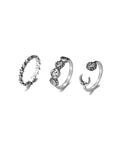 Vintage Sun Moon Star Ring Set- Outfit