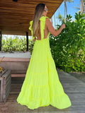 Women V Neck One Piece Dress Strappy Backless Bow Beachwear Women Party Dresses Casual Summer Clothing Fashion Long