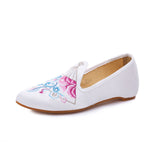 Zingj Shoes Single Shoes Embroidered Cloth Shoes One Foot Pedal, Embroidered Shoes Ethnic Wind Cloth Shoes Casual Women's