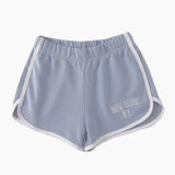 Zingj Summer New Wide-Leg Pants INS Fashion Letter Embroidery High-Waist Running Fitness Shorts