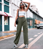 Summer Casual Cotton High Waist Overalls