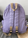 Vintage Wash College School Backpack-Outfit