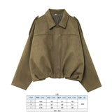 Women's 2025 New Bat Sleeve Loose-Fitting Velvet Bomber Jacket