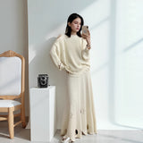 Autumn And Winter New Pure Cotton Water Wash Old Sweater Women In Batik Retro Print Top