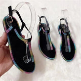 Zingj Color Rhinestone Sandal Plus Size Wear Clip Toe Women's Shoes Plus Size