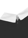 OL Solid Party Swing Dress Black Red Long Sleeve Autumn Winter Casual Stylish Elegant Retro Slim Bandage A Line