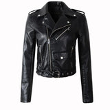 Women Wine Red Faux Leather Jackets Lady Pu Leather Jacket Bomber Motorcycle Biker Pink Black Outerwear With