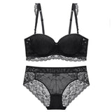 New Women underwear Set Lace Sexy Push-up Bra And Panty Sets Comfortable Brassiere Adjustable Straps Gathered