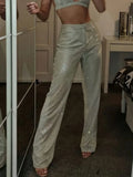Set 3 Piece Set Women Sets Top Female High Waist Pants Suits Jacket Sexy Outfits Club Glitter Suit Tracksuit Clothing