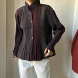 Folds 2025 Slim Slim Sleeve Coat Loose Temperament Folded Zipper Short-Sleeved T-Shirt