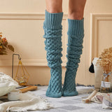 Zingj And Winter Diamond Knit Socks Over The Knee Long Pile Pile Socks Wool Socks