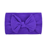 New Cotton Solid Baby Headband For Cute Girls Kid Wide Bow Knot Turban Elastic Hairbands Handmade Headwear Hair