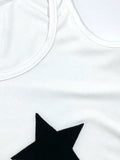 Star Embroidered Rib Cropped Tank Top- Outfit