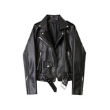2022 Spring Autumn Pu Faux Leather Jacket Women Purple Zipper Slim Short Biker Jackets Coat Female Outwear Veste Femme