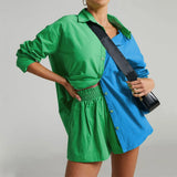 Tracksuits Shirt With Mini Shorts Cotton Two Pieces Sets Fashion Clothing Outfits Women Blouses Fashion