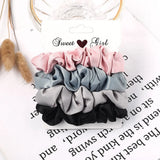 Set Scrunchies Hair Ring Candy Color Hair Ties Rope Autumn Winter Women Ponytail Hair Accessories 4-6Pcs Girls Hairbands
