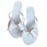 Flops fWomen's Cute Kawaii Bow Flat Slippers Shoes Ladies Flip Flop Beach Shoes Bow Slippers Sandals Sandalias Mujer