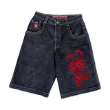 Zingj Pants Men's Loose Wide-Leg Retro Gradient Jeans Men's Tide Card High Street Straight Tube Overs 1215-0-Outfit