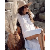 Knitted Beach Dress Beach Cover up Crochet Tunic Beach Pareo Beach Praia Cover Salida de Playa Beachwear Cover
