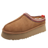 Zingj Size Cotton Shoes Female Winter 2023 New Fur Integrated Baotou Slippers Female Loose Cake-Outfit