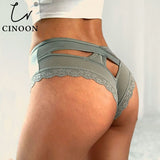 Sexy Panties Women Traceless Crotch of Cotton Briefs Lingerie High Quality Lace Hollow Out Underpants Intimates