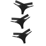Set Women Sexy Lace Panties Transparent Low-waist Underpant Hollow Out Thong Female Seamless G-string Underwear