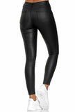 High Waist Casual Skinny Leather Tights