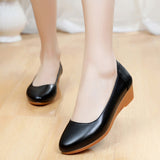 Round Head Pedal Women's Shoes With High Heel Heel Singles Thick-Sed Waterproof Table Is Installed In The Work Of Shallow-Mouthed
