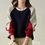 Shirt Streetwear Plain Sweatshirt Aesthetic Pullover Casual Spring Korean Fashion Women's Tops Vintage Clothes for