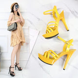 Zingj One Word With Sandal Female 2023 New Summer Fashion 13CM Joker Web Celebrity Sexy High Heels Thin