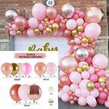Silver Macaron Birthday Balloon Garland Arch Kit Party Foil Metal Balon Weding Baby Shower Birthday Party Decor Kids