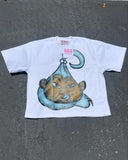 Original Sufu Ancient Animation Head Printed Graphics T-Shirt Y2k Blouse Street Oversized T-Shirt Gothic Animation Short Sleeves 211-1-Outfit