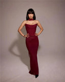 Corset And Bodycon Maxi Skirt With Neckerchief Set-Outfit