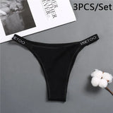 Panties Cotton Briefs Female Underpants Sexy Thong Pantys Underwear Solid Color Intimates Lingerie For Women