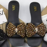 2025 New Sandals Buckle Slippers Women's Color Is Complete, Flat-Bottomed Slippers Women Hot