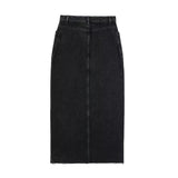 Black Denim Skirt Woman Slit Jean Long Skirts For Women Fashion 2023 High Waist Summer Midi Skirt Y2k Streetwear