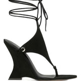 New Clip Toe Ankle Strap Profile High Heel Sandals Show Hollow Women High Heel