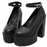 2025 New Ultra-High-Heeled Women's Shoes Stage Model Single-Shoe Coarse Night Club DJ Work Shoes Show
