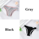 Women's Cotton Panties Soft Striped Patchwork Women Underpants Solid Girls Briefs Sexy Female Lingerie Comfort