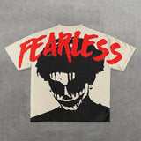 War Girl Graphic Print T-Shirt Y2K Vintage Loose-Sleeved Round-Collar Cotton Top Gothic Street Men's Wear 211-0-Outfit