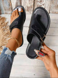Zingj Slipper Female 2024 Summer Toe Belt Buckle Stitching Casual Roman