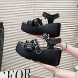 New Summer Original Y2 Sub-Cultural Sandals Denim Loose Cake Slope And Summer Women's