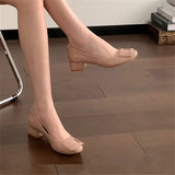 Fairy Style Bean Shoes 2025 New Hundred With Skirt Elegant Temperament Round Head Coarse Single